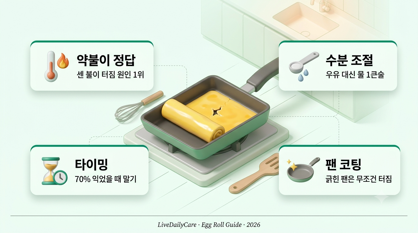 계란말이 터지는 이유, 저도 매번 실패했는데 이제 알겠어요