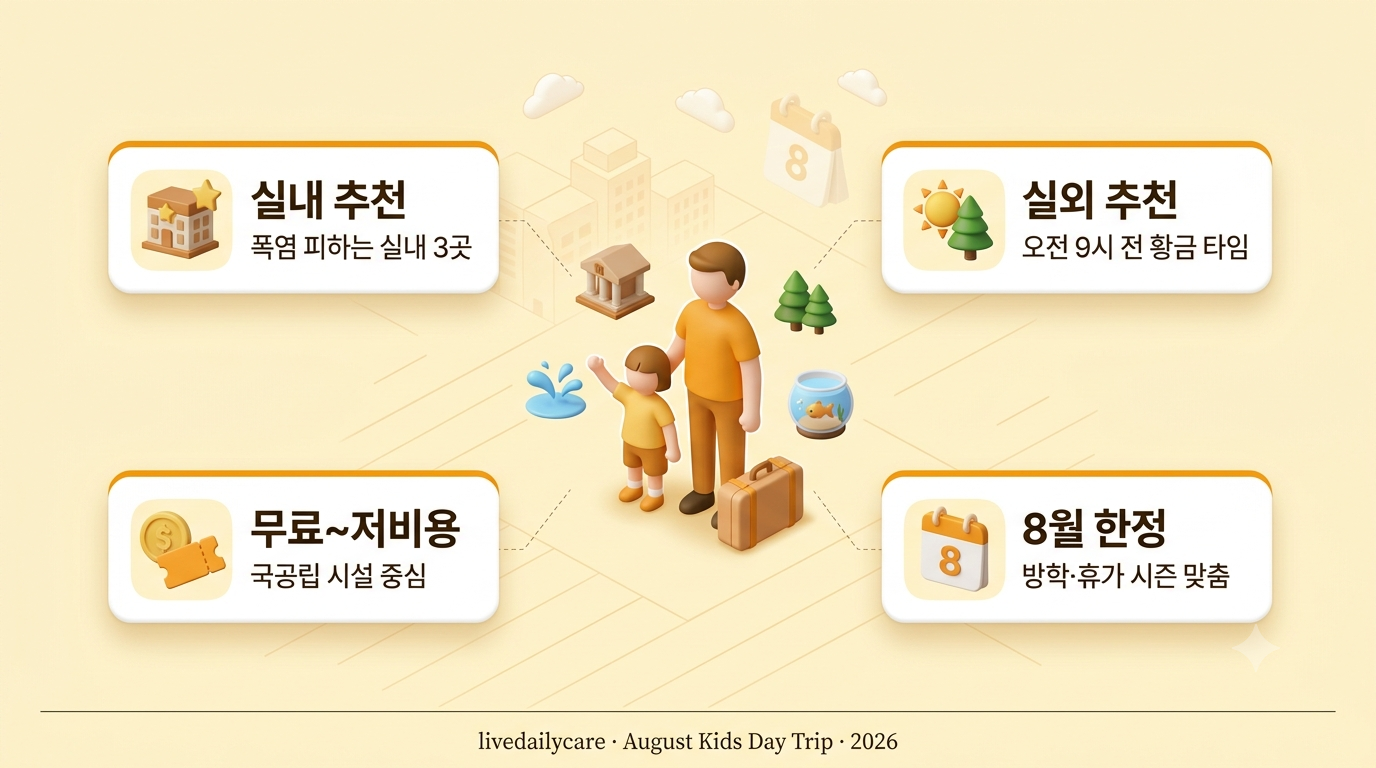 8월 아이랑 갈만한 곳 실내외 추천 여름 나들이