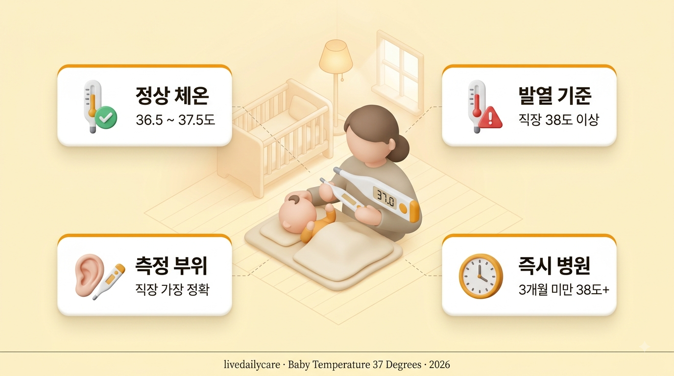 아기 체온 37도 정상 범위와 발열 기준 소아과 가이드