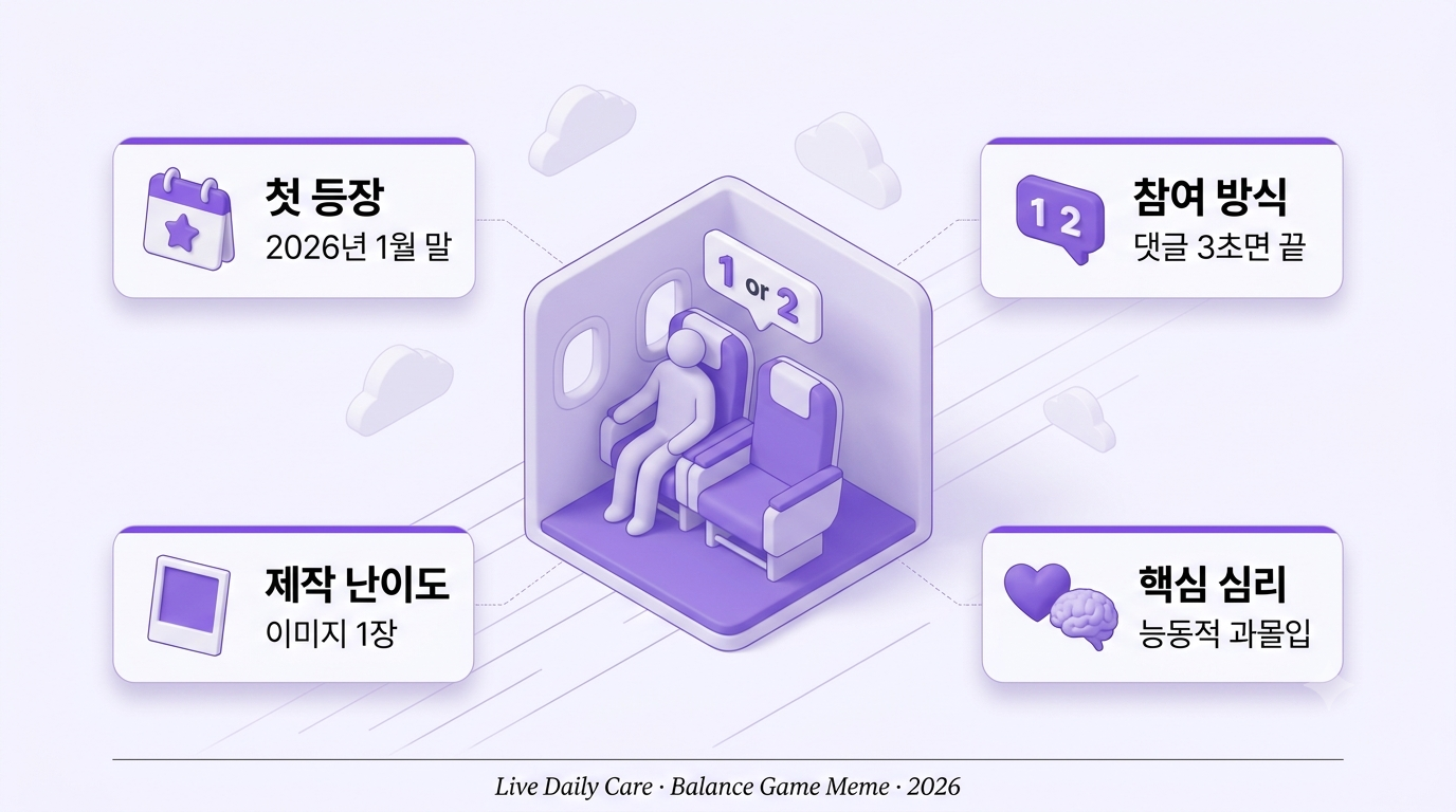 밸런스게임 밈 비행기 좌석에 캐릭터가 배치된 화면을 표현한 일러스트